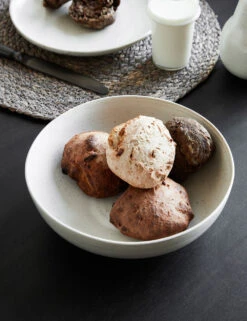 Weilan Low Serving Bowl, Black/Brown -TableTrove Sales Store 206260120 10