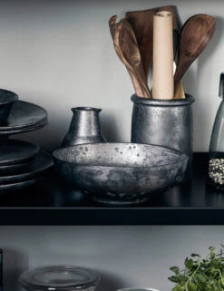 Weilan Low Serving Bowl, Black/Brown -TableTrove Sales Store 206260220 12