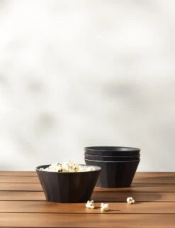 Alfresco Bamboo Bowls (Set Of 4) -TableTrove Sales Store AlfrescoBambooBowls Black Setof4 3734