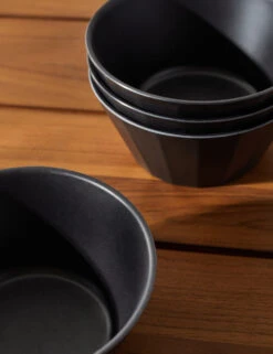 Alfresco Bamboo Bowls (Set Of 4) -TableTrove Sales Store AlfrescoBambooBowls Black Setof4 3738
