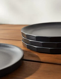 Alfresco Bamboo Salad Plates (Set Of 4) 14 Alfresco Bamboo Salad Plates (Set Of 4) -TableTrove Sales Store AlfrescoBambooSaladPlate black Setof4 3675