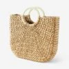 Demilune Basket, Large - Parchment -TableTrove Sales Store BAS04 LCRDemiluneBasketTote LargeParchment