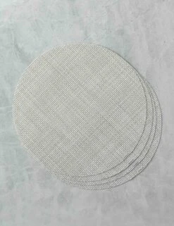Basketweave Round Placemat (set Of 4) By Chilewich -TableTrove Sales Store BasketWeave Natural 0841