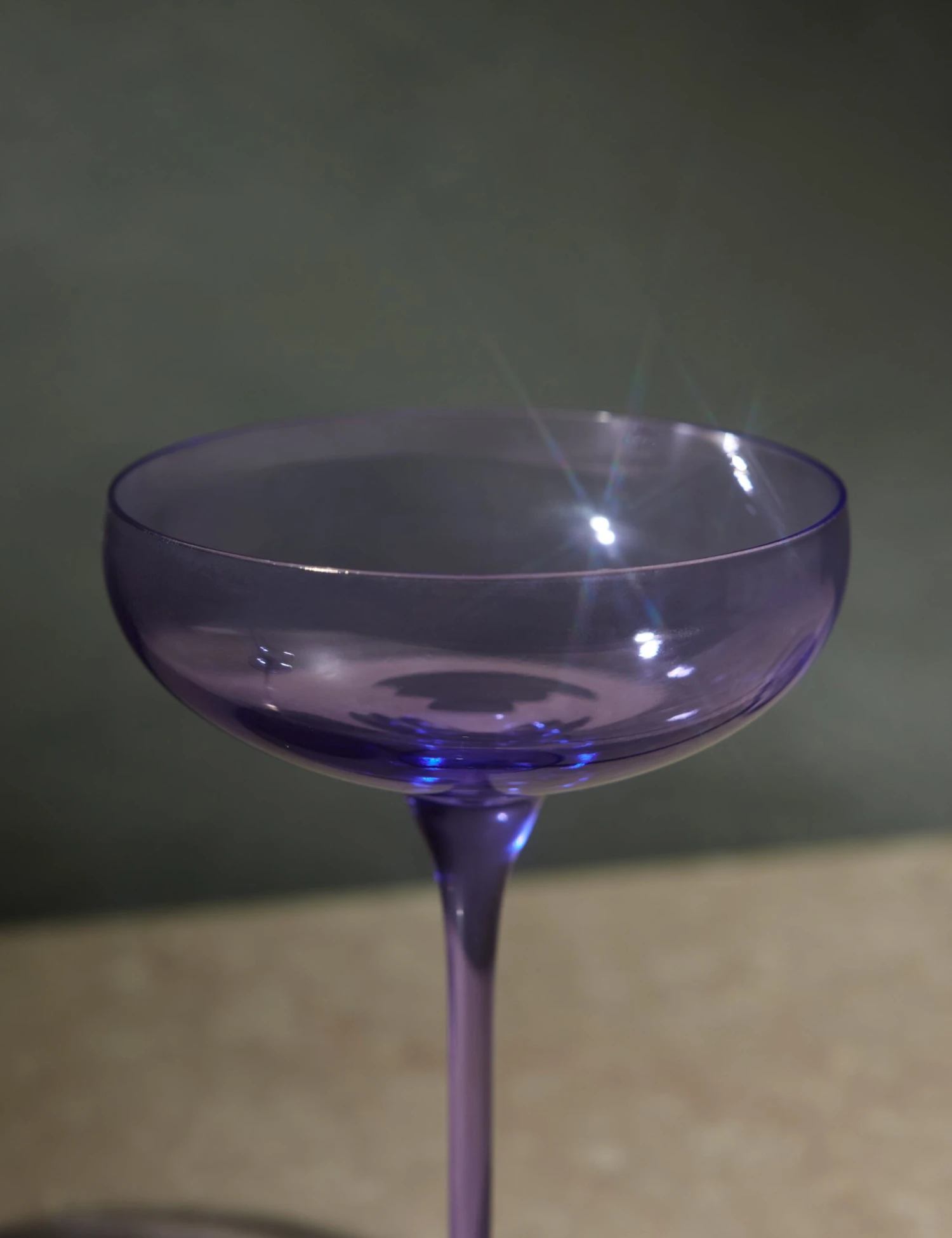 Champagne Coupes (Set Of 2) By Estelle Colored Glass 9 Champagne Coupes (Set Of 2) By Estelle Colored Glass - Image 7