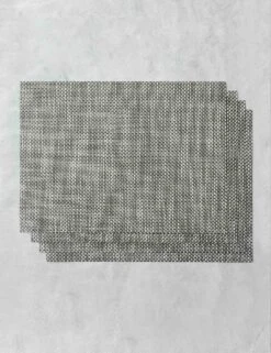 Basketweave Rectangle Placemat (set Of 4) By Chilewich -TableTrove Sales Store ChilewichBasketweaveRectanglePlacemat Oyster 0915