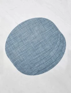 Mini Basketweave Oval Placemat (Set Of 4) By Chilewich -TableTrove Sales Store ChilewichMiniBasketweaveOvalPlacemat Chambray Setof4 6254 cac87cd8 614d 4033 8665 d9c75a4ed594