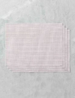 Mini Basketweave Rectangle Placemat (Set Of 4) By Chilewich 24 Mini Basketweave Rectangle Placemat (Set Of 4) By Chilewich -TableTrove Sales Store ChilewichMiniBasketweaveRectanglePlacemat Blush 0936