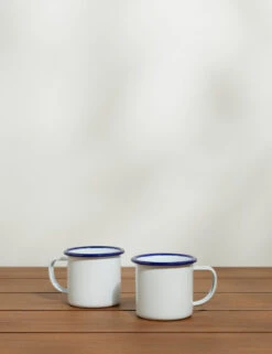Enamelware Mug (Set Of 2) -TableTrove Sales Store EnamelwareMug BlueRim Setof4 7447