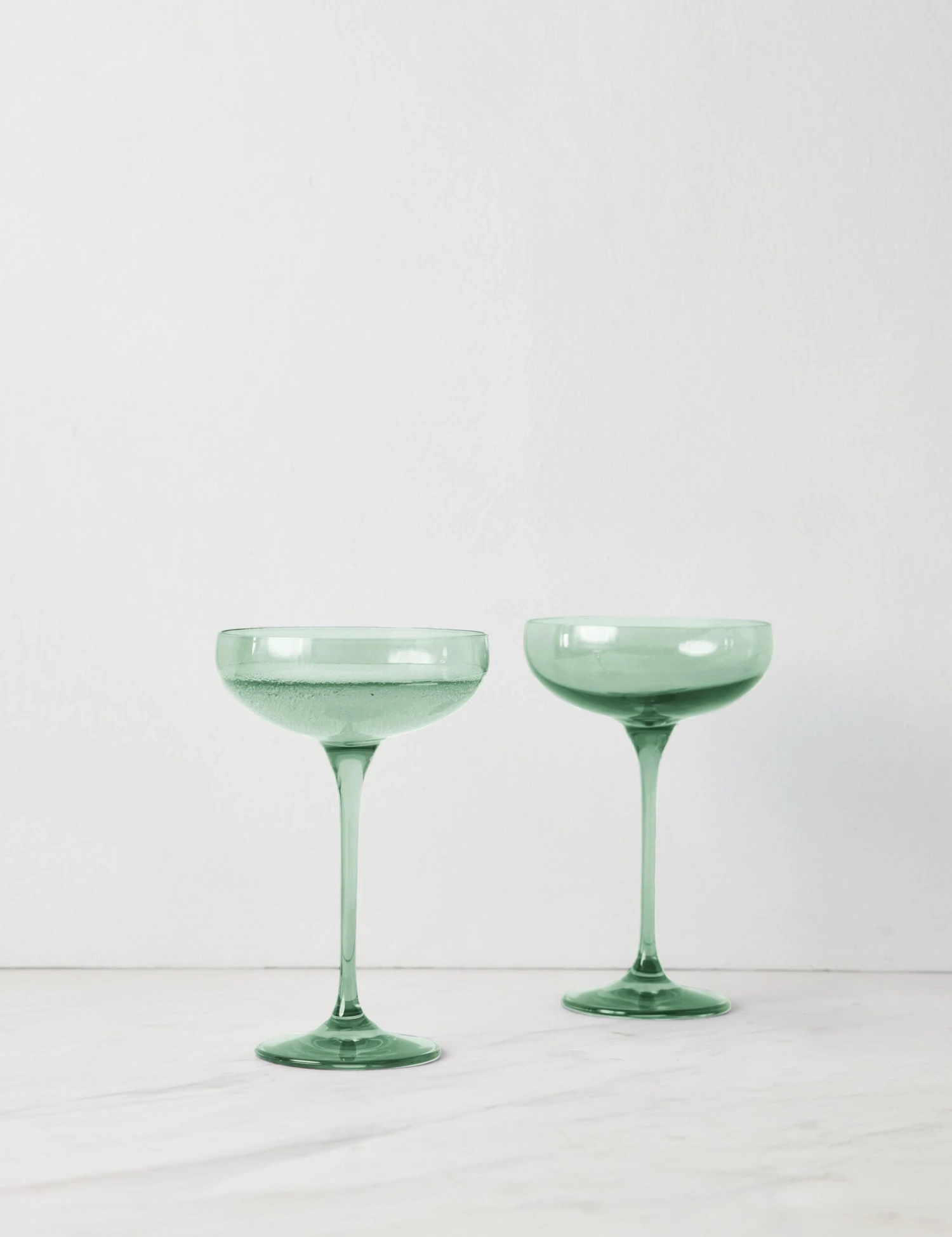 Champagne Coupes (Set Of 2) By Estelle Colored Glass 16 Champagne Coupes (Set Of 2) By Estelle Colored Glass - Image 14