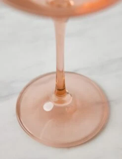 Stemware (Set Of 2) By Estelle Colored Glass -TableTrove Sales Store EstelleColoredGlassWineGlass Blush Setof2 7907