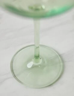 Stemware (Set Of 2) By Estelle Colored Glass -TableTrove Sales Store EstelleColoredGlassWineGlass Mint Setof2 7914