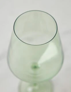 Stemware (Set Of 2) By Estelle Colored Glass -TableTrove Sales Store EstelleColoredGlassWineGlass Mint Setof2 7915