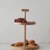 Estes 2-Tiered Tray -TableTrove Sales Store Estes2 TieredWoodenDisplayTray 14310