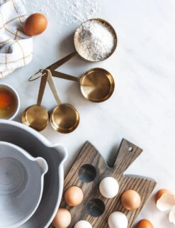 Stowe Measuring Cups By Farmhouse Pottery -TableTrove Sales Store FHPGoldMeasuringCups2