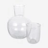 Seeded Glass Carafe Set -TableTrove Sales Store GLS03 CWGCarafeWithSeededClearGlassA