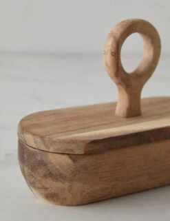 Gibson Divided Container With Lid -TableTrove Sales Store GibsonDividedAcaciaWoodContainerwithLid 14470