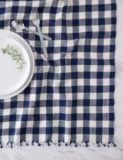 Gingham Tablecloth By Heather Taylor Home 16 Gingham Tablecloth By Heather Taylor Home -TableTrove Sales Store Gingham Indigo 15873