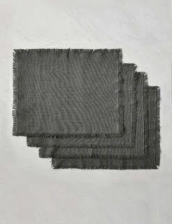 Essential Cotton Placemats (Set Of 4) By Hawkins New York 16 Essential Cotton Placemats (Set Of 4) By Hawkins New York -TableTrove Sales Store HawkinsNewYorkEssentialSetof4CottonPlacemats Grey 6341