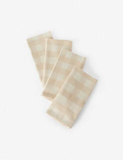 Gingham Napkins (Set Of 4) By Heather Taylor Home -TableTrove Sales Store HeatherTaylorHomeGinghamNapkins setof4 Cream 7668 5e8d677d e633 4dd3 b46c 1f23a8722774