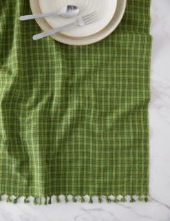 Katherine Plaid Tablecloth By Heather Taylor Home -TableTrove Sales Store KatherinePlaid Evergreen 15888