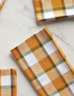 Harvest Plaid Napkins (Set Of 4) By Heather Taylor Home -TableTrove Sales Store Lulu and Georgia HarvestPlaid Napkins A0657290 Product 0623