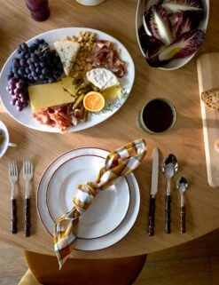 Harvest Plaid Napkins (Set Of 4) By Heather Taylor Home -TableTrove Sales Store Lulu and Georgia HolidayDiningOverhead60 Site Crop Lifestyle 2