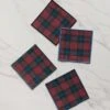 Jubilee Plaid Cocktail Napkins (Set Of 4) By Atelier Saucier -TableTrove Sales Store Lulu and Georgia JubileePlaidCocktailNapkins Setof4 byAtelierSaucier A0657293 Product 0635