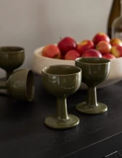 Floccula Wine Glass By Ferm Living -TableTrove Sales Store Lulu and Georgia DiningSideboardVignette 1101 Site Crop Lifestyle