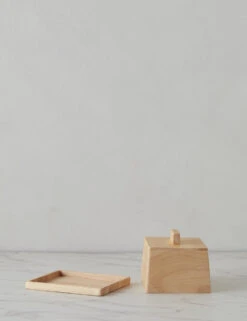 Matthams Butter Dish -TableTrove Sales Store MatthamsAcaciaWoodButterDish 14478