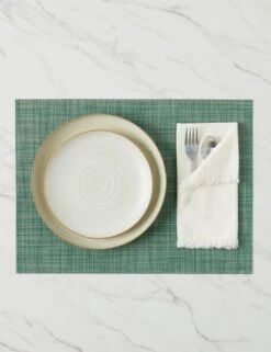 Mini Basketweave Rectangle Placemat (Set Of 4) By Chilewich 27 Mini Basketweave Rectangle Placemat (Set Of 4) By Chilewich -TableTrove Sales Store MiniBasketweaveRectanglePlacemats Ivy A0656936 4776 Product