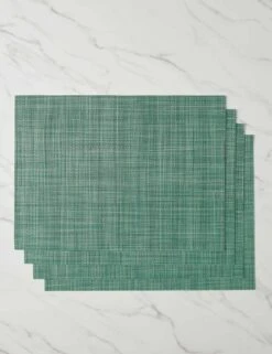 Mini Basketweave Rectangle Placemat (Set Of 4) By Chilewich 25 Mini Basketweave Rectangle Placemat (Set Of 4) By Chilewich -TableTrove Sales Store MiniBasketweaveRectanglePlacemats Ivy A0656936 Product
