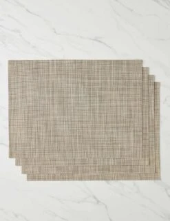 Mini Basketweave Rectangle Placemat (Set Of 4) By Chilewich 28 Mini Basketweave Rectangle Placemat (Set Of 4) By Chilewich -TableTrove Sales Store MiniBasketweaveRectanglePlacemats Linen A0656937 Product
