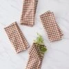 Mini Gingham Napkins (Set Of 4) By Heather Taylor Home -TableTrove Sales Store MiniGingham Nutmeg napkins setof4 15993