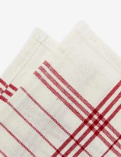 French Lattice Napkins (Set Of 4) By Heather Taylor Home -TableTrove Sales Store NAP FREN RED FRENCHLATTICE RedNapkins 2