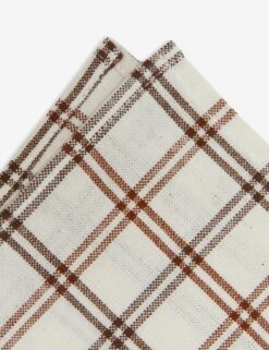 Mayfair Plaid Napkins (Set Of 4) By Heather Taylor Home -TableTrove Sales Store NAP MPLD NUT 2