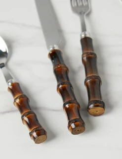 Panda Flatware 5-Piece Set By Sabre -TableTrove Sales Store PandaFlatwarebySabre DarkBamboo A0656944 4755 Product