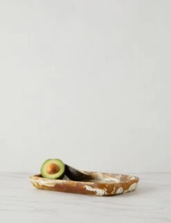 Rectangular Platter By Atlawa -TableTrove Sales Store RectangularPlatter 6.7x10x1.2 Horn 15165