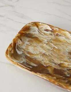 Rectangular Platter By Atlawa -TableTrove Sales Store RectangularPlatter 6.7x10x1.2 Horn 15166