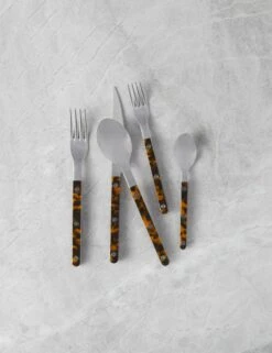 Bistrot Flatware 5-Piece Set By Sabre -TableTrove Sales Store SabreBistrotFlatware5 PieceSet Tortoise 4769