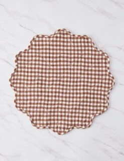 Scallop Placemats By Heather Taylor Home -TableTrove Sales Store ScallopPlacemat Nutmeg 16021