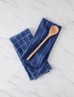 Simple Kitchen Towels (set Of 2) By Farmhouse Pottery -TableTrove Sales Store SimpleKitchenTowels NavywithWhite 16262