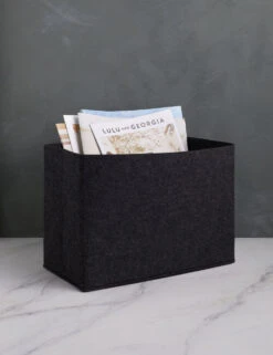 The Flex Bin, Small (Set Of 3) By SortJoy -TableTrove Sales Store SortJoyTheFlexBin Small Carbon Setof3 269 SITECROP