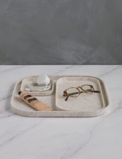 The Tray Trio (Set Of 3) By SortJoy -TableTrove Sales Store SortJoyTheTrayTrio Stone Setof3 206 SITECROP