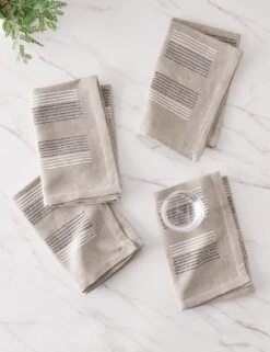 Stacks Napkins (Set Of 4) By Minna -TableTrove Sales Store StacksNapkins Setof4 byMinna Stone 16004