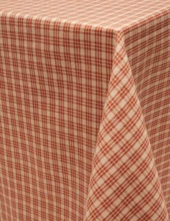 Katherine Plaid Tablecloth By Heather Taylor Home -TableTrove Sales Store TBL KATH SNA Katherine Plaid Sienna Tablecloth 3 1