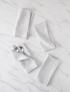 Washed Linen Napkin By Farmhouse Pottery -TableTrove Sales Store WashedLinenStoneNapkin Setof4 byFarmhousePottery 16239
