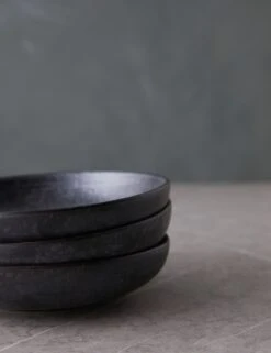 Weilan Low Bowl (Set Of 4) 10 Weilan Low Bowl (Set Of 4) -TableTrove Sales Store WeilanLowBowl Setof4 Black Brown 0084
