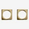 Modernist Napkin Ring Set -TableTrove Sales Store bra41 mnr napkin rings brass 1