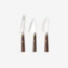 Rosewood Cheese Knive Set By Costa Nova -TableTrove Sales Store c20663 set 3 cheese knives