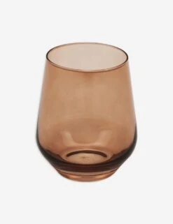 Stemless Wine Glass, (Set Of 6) By Estelle Colored Glass 21 Stemless Wine Glass, (Set Of 6) By Estelle Colored Glass -TableTrove Sales Store estelle stemware smoke 307